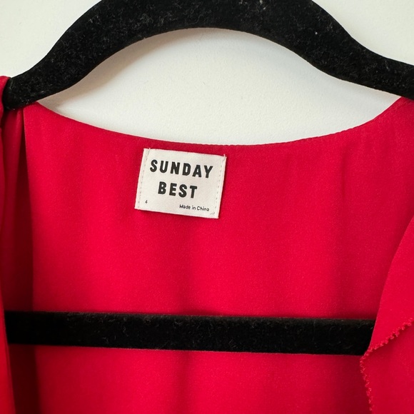 Aritzia Sunday Best Wrap Mini Dress - Picture 2 of 6